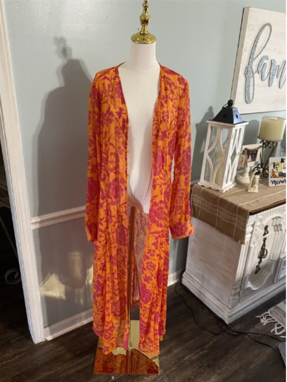 X-LARGE LONG FLOWY CARDIGAN